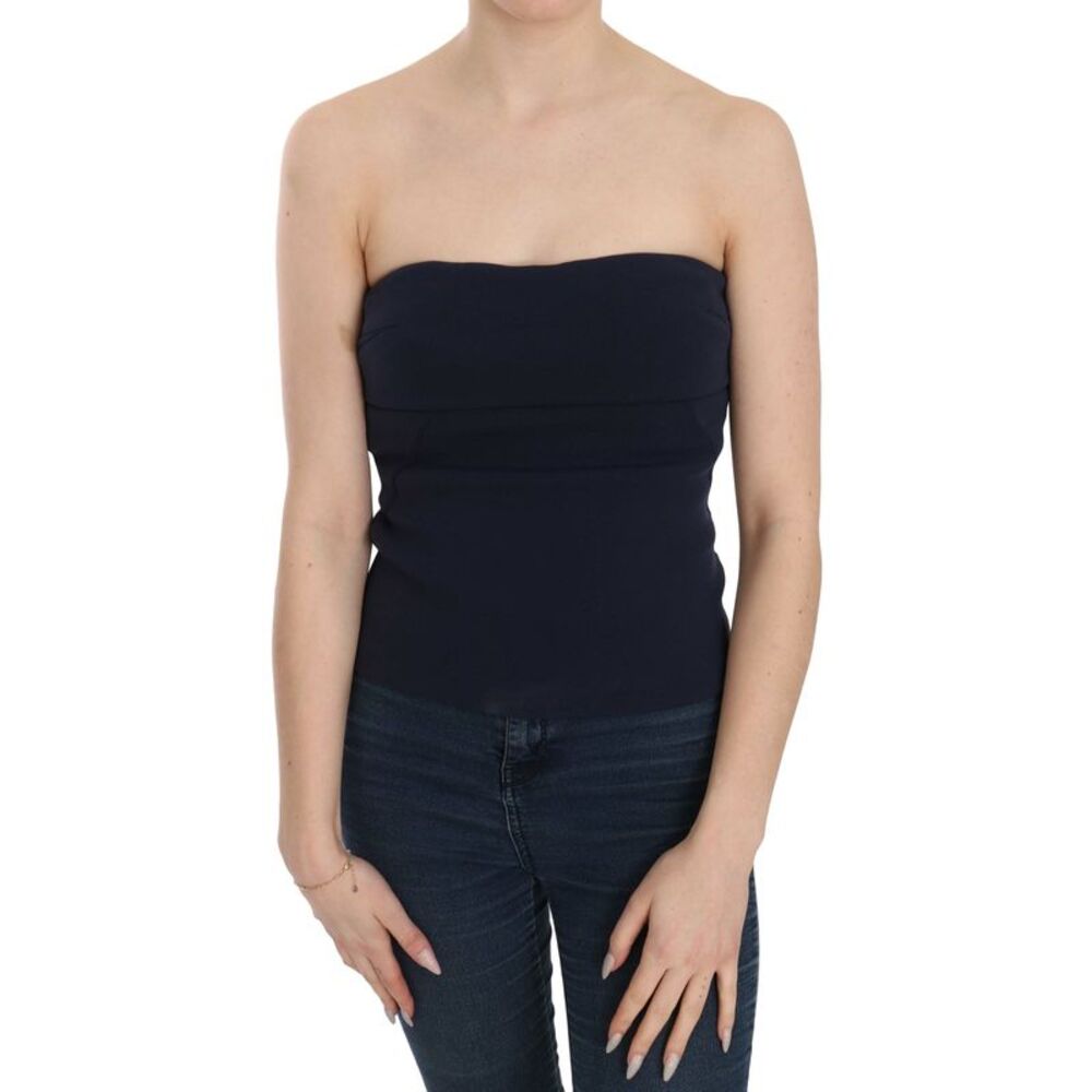 Costume National Strapless Zipper Back Tube Top Women's Blouse
